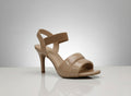 Beige Glossy High Heel Sandals for Women